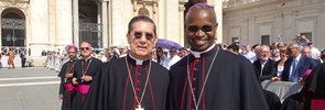 An official event in the Vatican was the occasion for the meeting of two close friends of PISAI, both recently nominated bishop by Pope Francis.