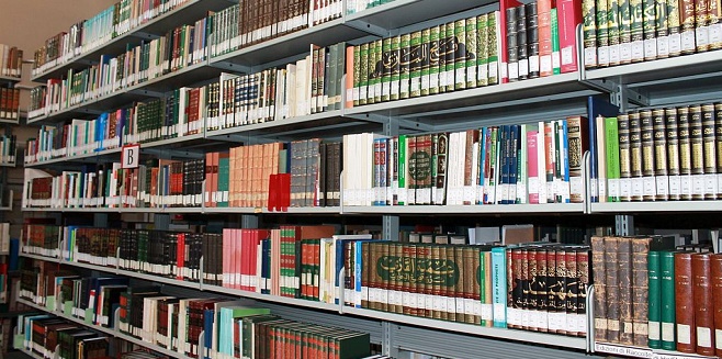 Currently the Library holds about 40,000 volumes, half of which are in Arabic, 900 journals, 250 of which rare or extinct, 30 fine editions, and 30 Arabic manuscripts kept at the Vatican Library.